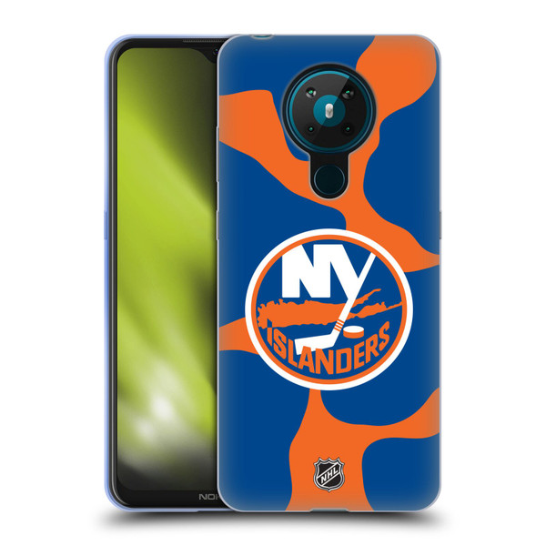NHL New York Islanders Cow Pattern Soft Gel Case for Nokia 5.3