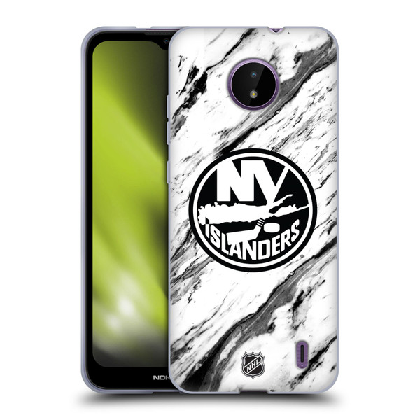 NHL New York Islanders Marble Soft Gel Case for Nokia C10 / C20