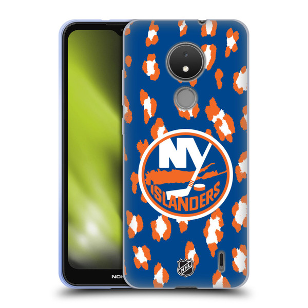 NHL New York Islanders Leopard Patten Soft Gel Case for Nokia C21