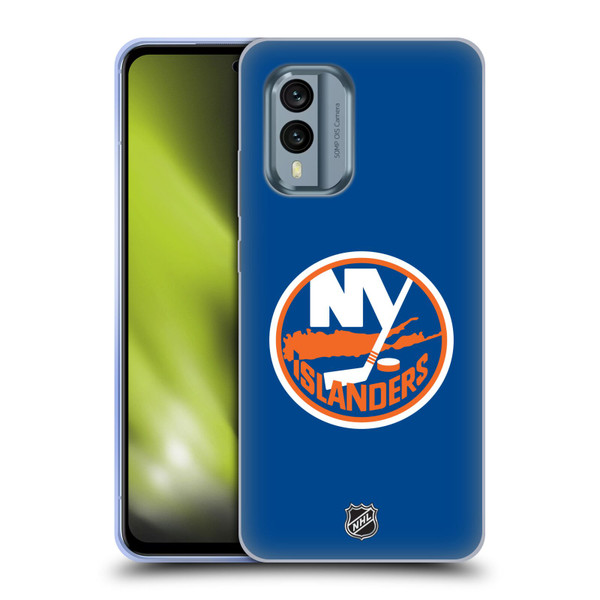 NHL New York Islanders Plain Soft Gel Case for Nokia X30