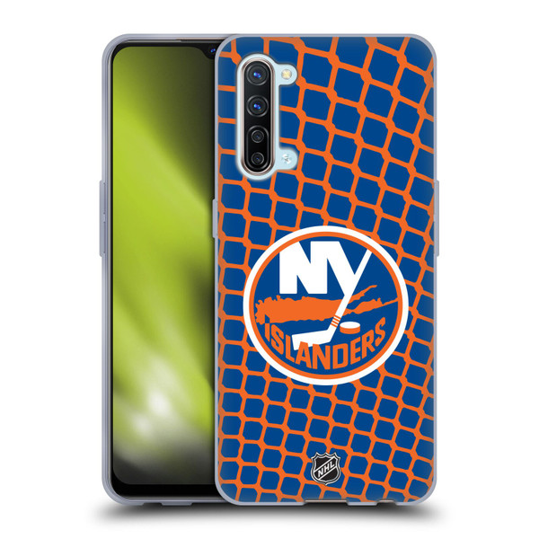 NHL New York Islanders Net Pattern Soft Gel Case for OPPO Find X2 Lite 5G