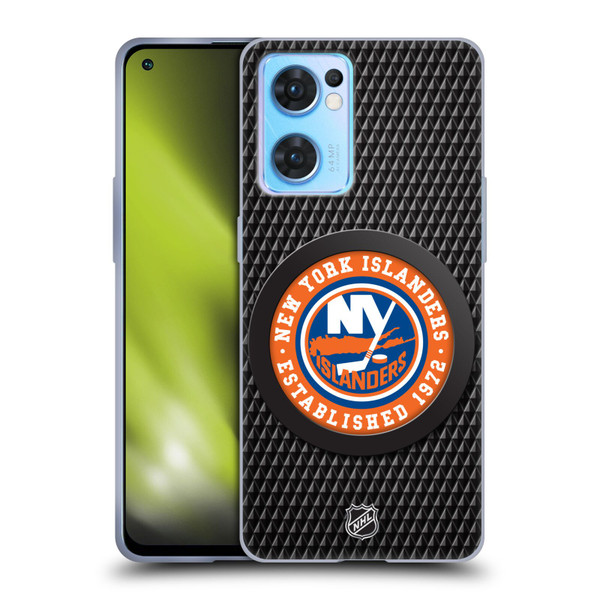 NHL New York Islanders Puck Texture Soft Gel Case for OPPO Reno7 5G / Find X5 Lite