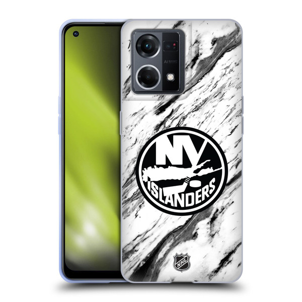 NHL New York Islanders Marble Soft Gel Case for OPPO Reno8 4G