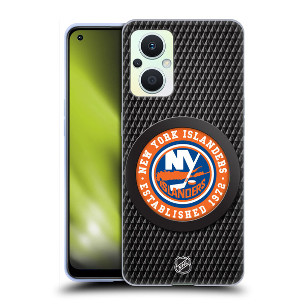 NHL New York Islanders Puck Texture Soft Gel Case for OPPO Reno8 Lite