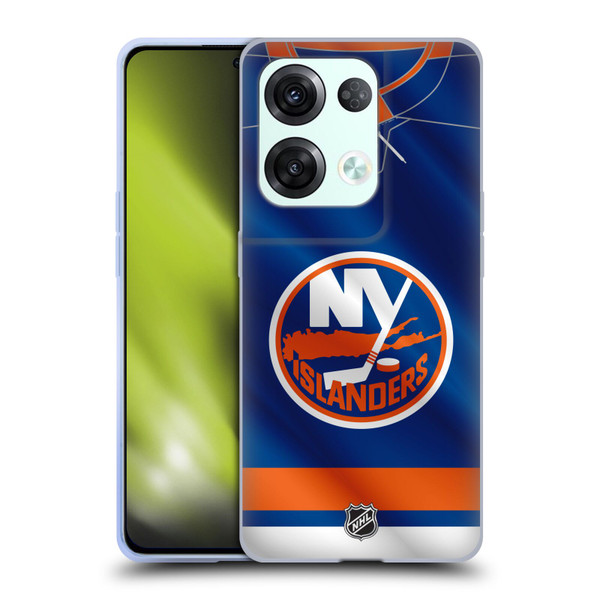 NHL New York Islanders Jersey Soft Gel Case for OPPO Reno8 Pro