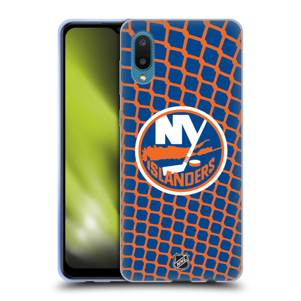 NHL New York Islanders Net Pattern Soft Gel Case for Samsung Galaxy A02/M02 (2021)