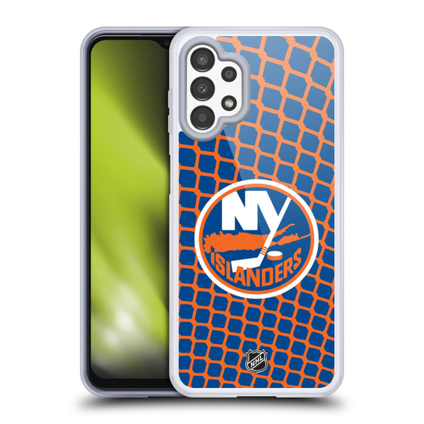 NHL New York Islanders Net Pattern Soft Gel Case for Samsung Galaxy A13 (2022)