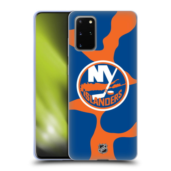NHL New York Islanders Cow Pattern Soft Gel Case for Samsung Galaxy S20+ / S20+ 5G