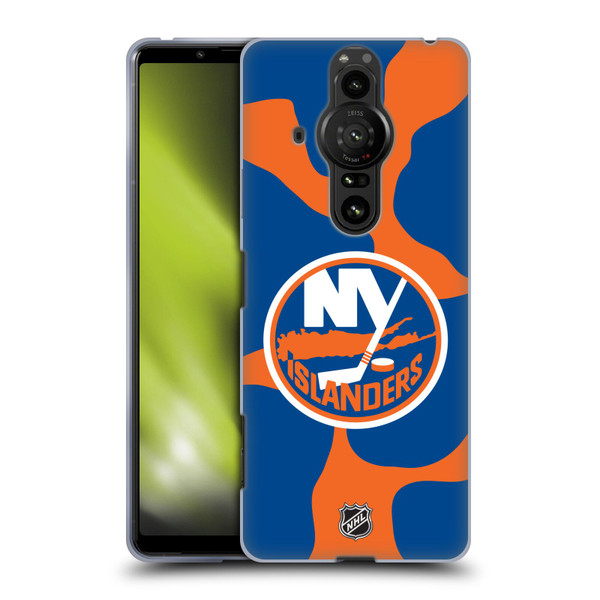 NHL New York Islanders Cow Pattern Soft Gel Case for Sony Xperia Pro-I