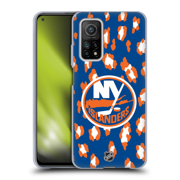 NHL New York Islanders Leopard Pattern Soft Gel Case for Xiaomi Mi 10T 5G