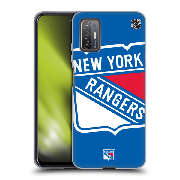 NHL New York Rangers Oversized Soft Gel Case for HTC Desire 21 Pro 5G