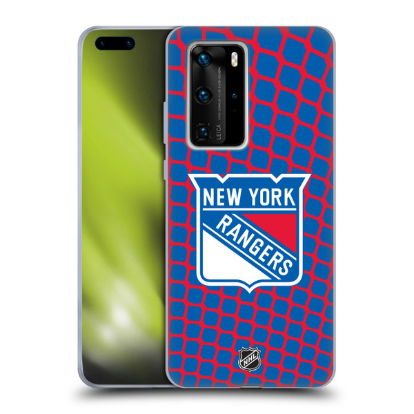 NHL New York Rangers Net Pattern Soft Gel Case for Huawei P40 Pro / P40 Pro Plus 5G
