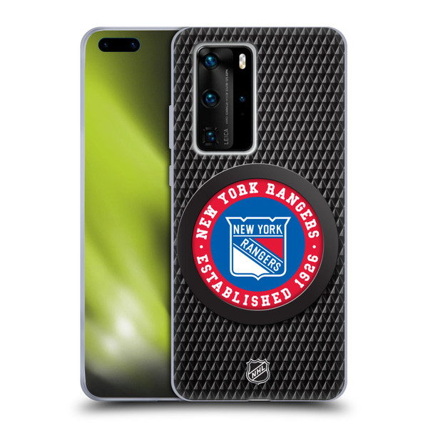 NHL New York Rangers Puck Texture Soft Gel Case for Huawei P40 Pro / P40 Pro Plus 5G
