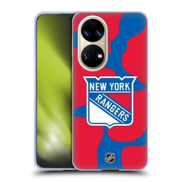 NHL New York Rangers Cow Pattern Soft Gel Case for Huawei P50