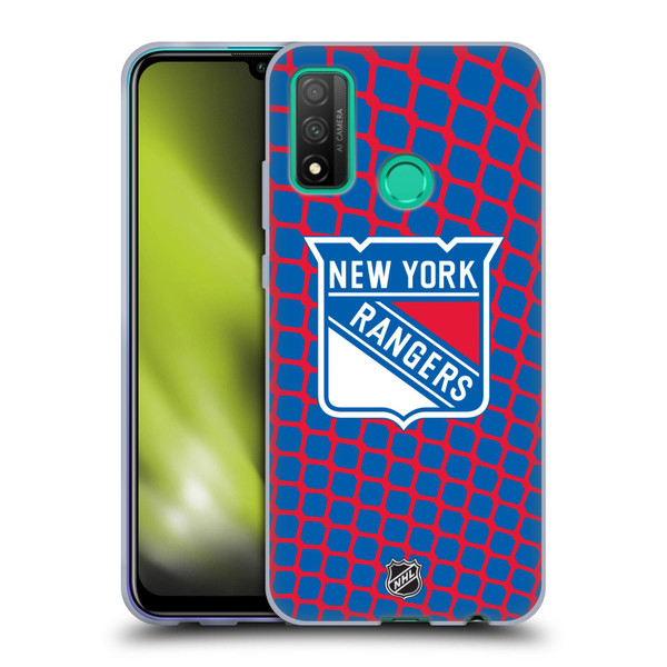 NHL New York Rangers Net Pattern Soft Gel Case for Huawei P Smart (2020)
