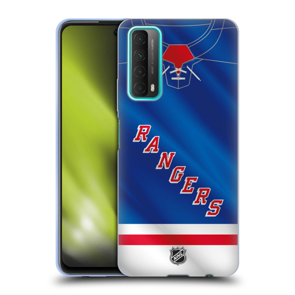 NHL New York Rangers Jersey Soft Gel Case for Huawei P Smart (2021)