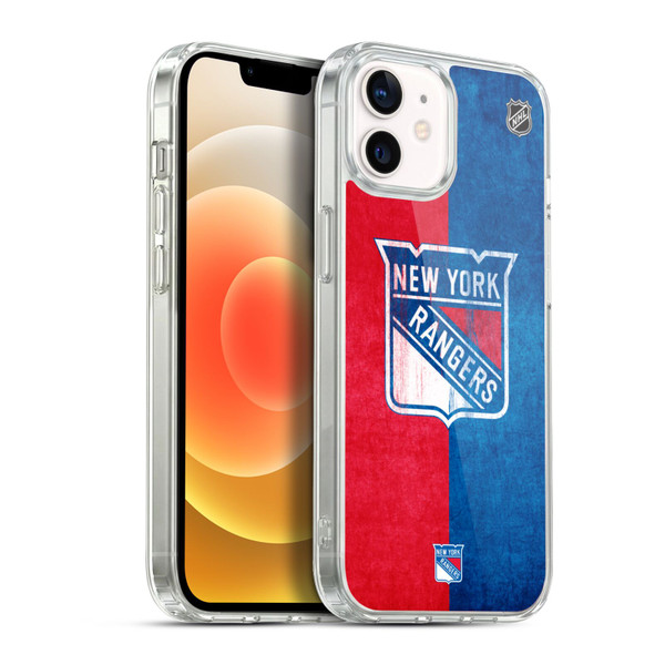 NHL New York Rangers Half Distressed Soft Gel Case for Apple iPhone 12 / iPhone 12 Pro & MagSafe