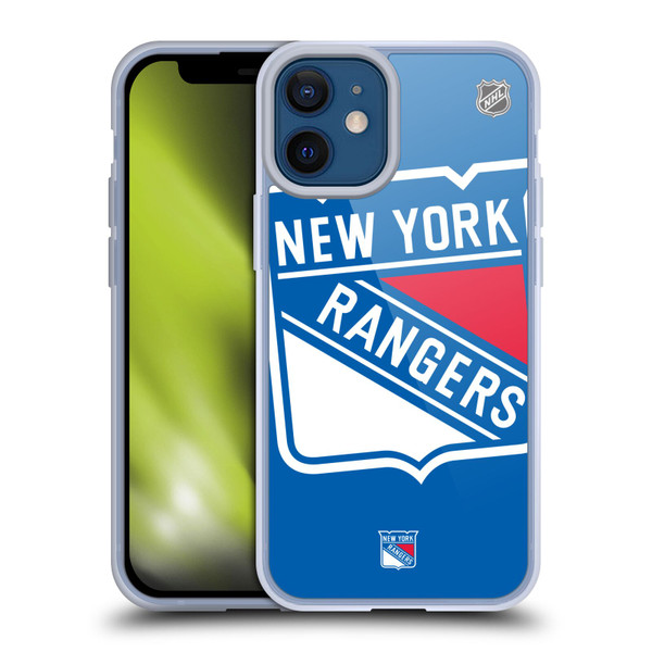 NHL New York Rangers Oversized Soft Gel Case for Apple iPhone 12 Mini & MagSafe