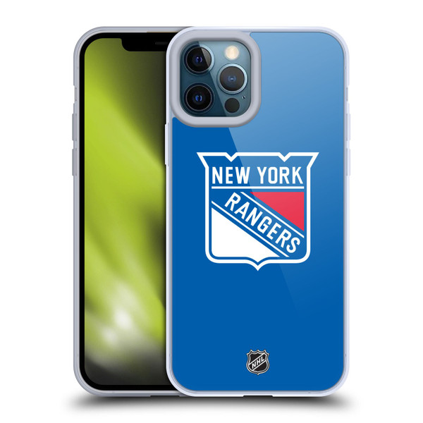 NHL New York Rangers Plain Soft Gel Case for Apple iPhone 12 Pro Max & MagSafe
