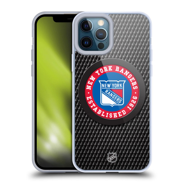NHL New York Rangers Puck Texture Soft Gel Case for Apple iPhone 12 Pro Max & MagSafe