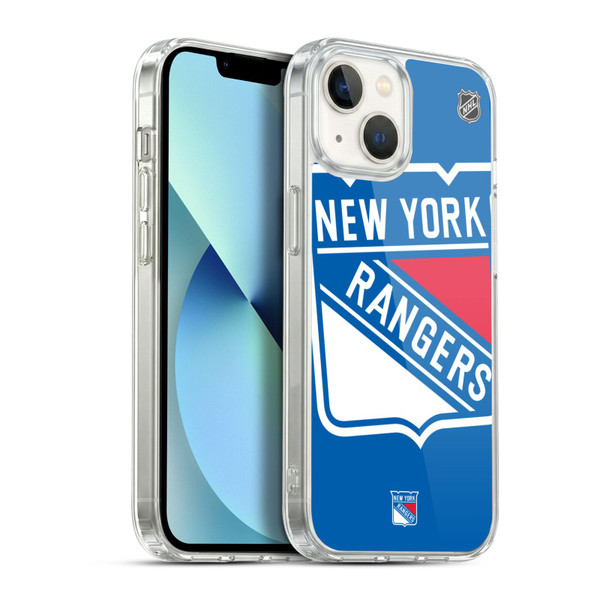 NHL New York Rangers Oversized Soft Gel Case for Apple iPhone 13