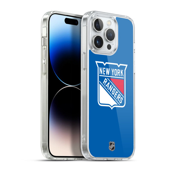 NHL New York Rangers Plain Soft Gel Case for Apple iPhone 13 Pro Max & MagSafe