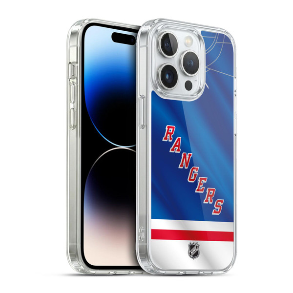 NHL New York Rangers Jersey Soft Gel Case for Apple iPhone 13 Pro & MagSafe