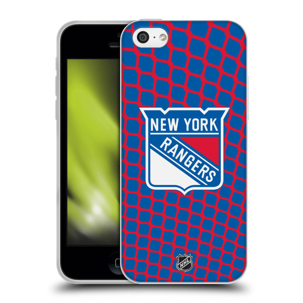 NHL New York Rangers Net Pattern Soft Gel Case for Apple iPhone 5c