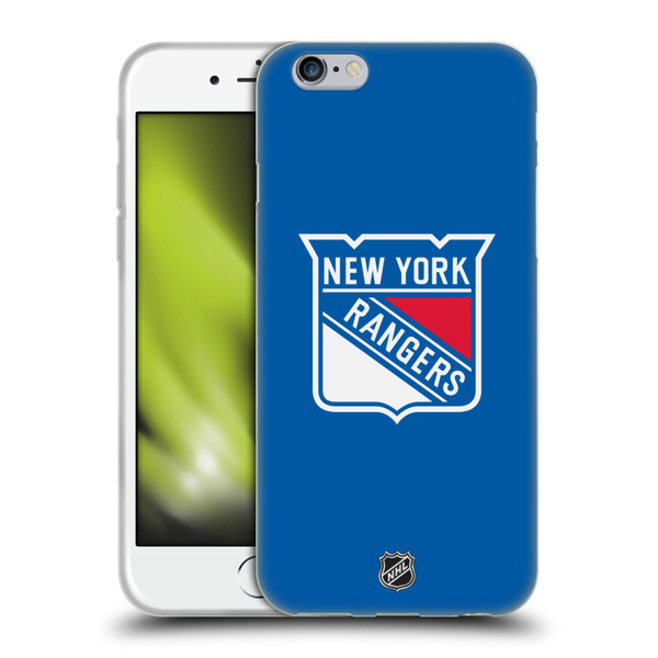 NHL New York Rangers Plain Soft Gel Case for Apple iPhone 6 / iPhone 6s