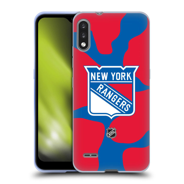 NHL New York Rangers Cow Pattern Soft Gel Case for LG K22