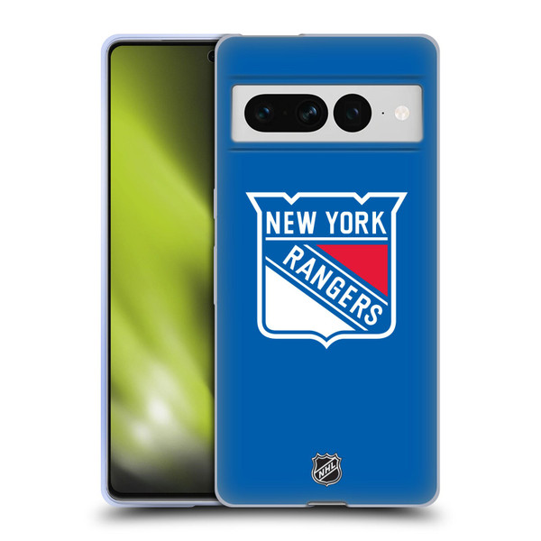 NHL New York Rangers Plain Soft Gel Case for Google Pixel 7 Pro