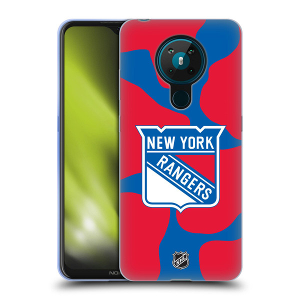 NHL New York Rangers Cow Pattern Soft Gel Case for Nokia 5.3
