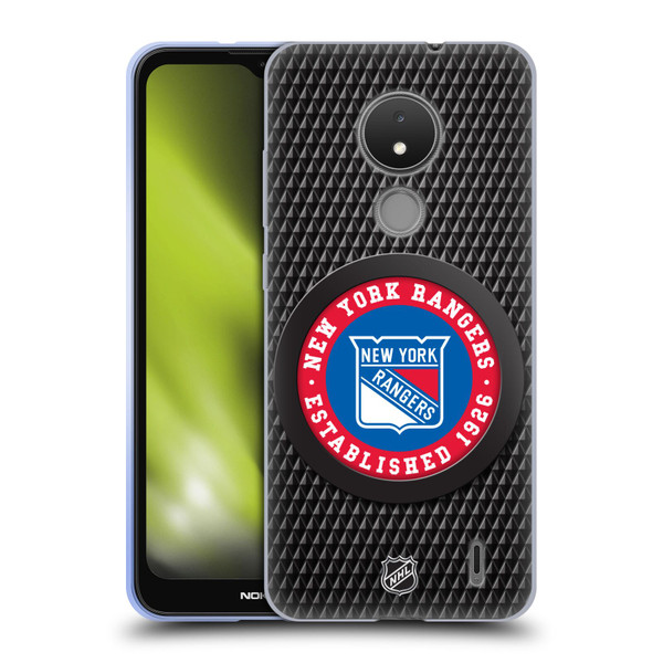 NHL New York Rangers Puck Texture Soft Gel Case for Nokia C21