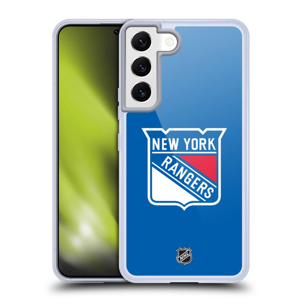 NHL New York Rangers Plain Soft Gel Case for Samsung Galaxy S22 5G & MagSafe