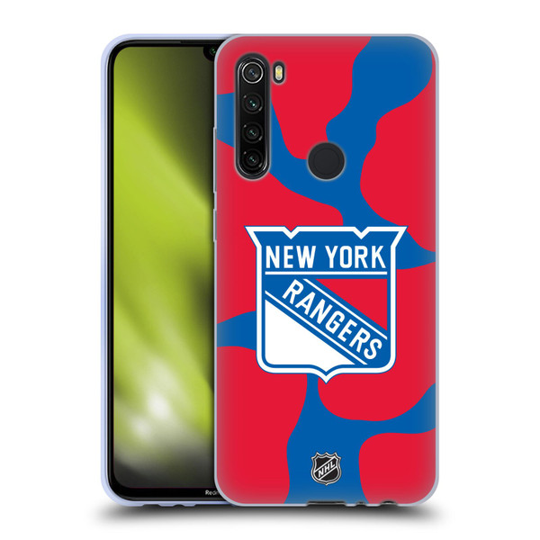 NHL New York Rangers Cow Pattern Soft Gel Case for Xiaomi Redmi Note 8T