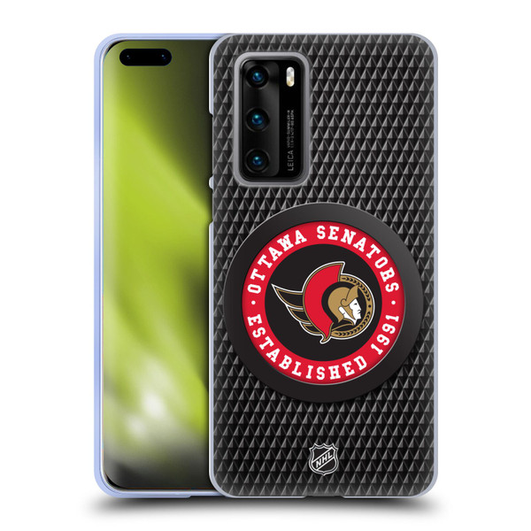 NHL Ottawa Senators Puck Texture Soft Gel Case for Huawei P40 5G