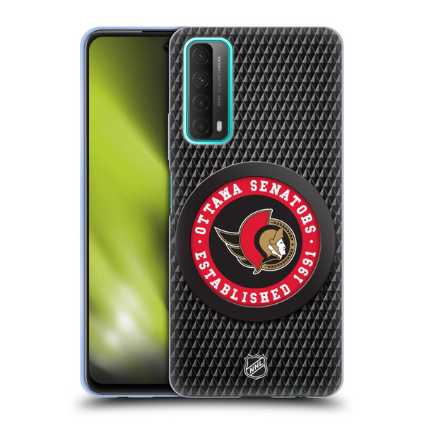 NHL Ottawa Senators Puck Texture Soft Gel Case for Huawei P Smart (2021)