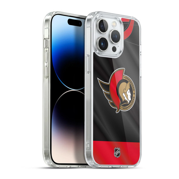 NHL Ottawa Senators Jersey Soft Gel Case for Apple iPhone 13 Pro Max & MagSafe