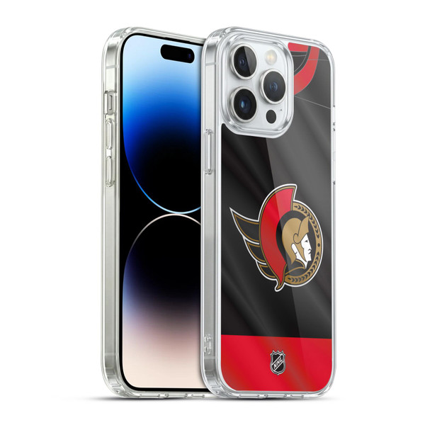 NHL Ottawa Senators Jersey Soft Gel Case for Apple iPhone 14 Pro Max & MagSafe