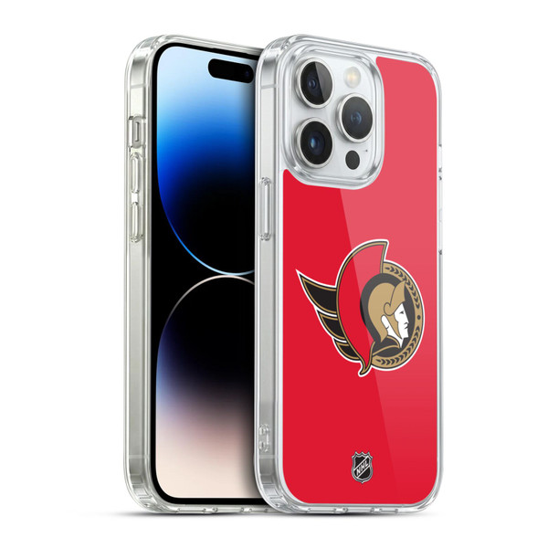 NHL Ottawa Senators Plain Soft Gel Case for Apple iPhone 14 Pro & MagSafe