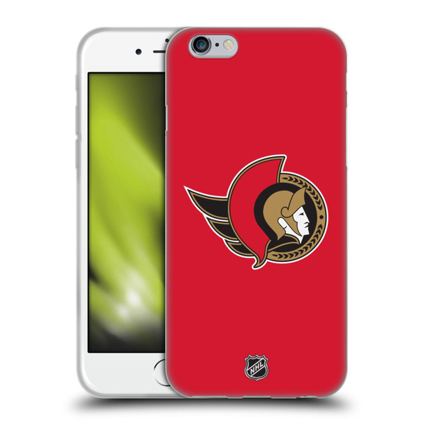 NHL Ottawa Senators Plain Soft Gel Case for Apple iPhone 6 / iPhone 6s