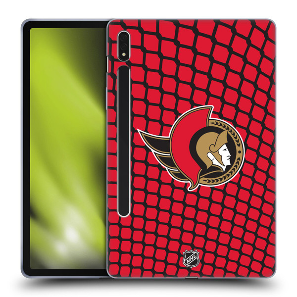 NHL Ottawa Senators Net Pattern Soft Gel Case for Samsung Galaxy Tab S8