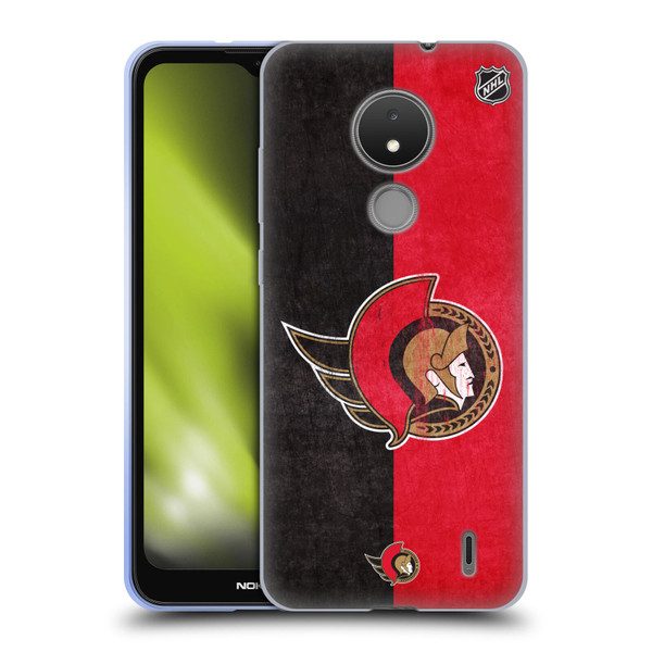 NHL Ottawa Senators Half Distressed Soft Gel Case for Nokia C21