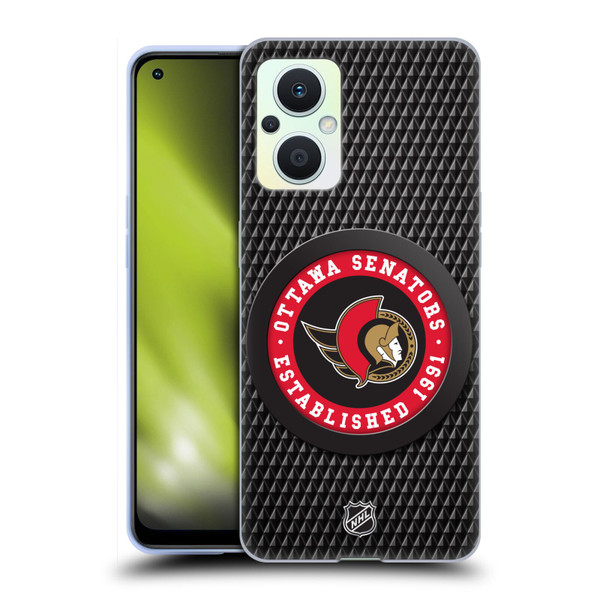 NHL Ottawa Senators Puck Texture Soft Gel Case for OPPO Reno8 Lite