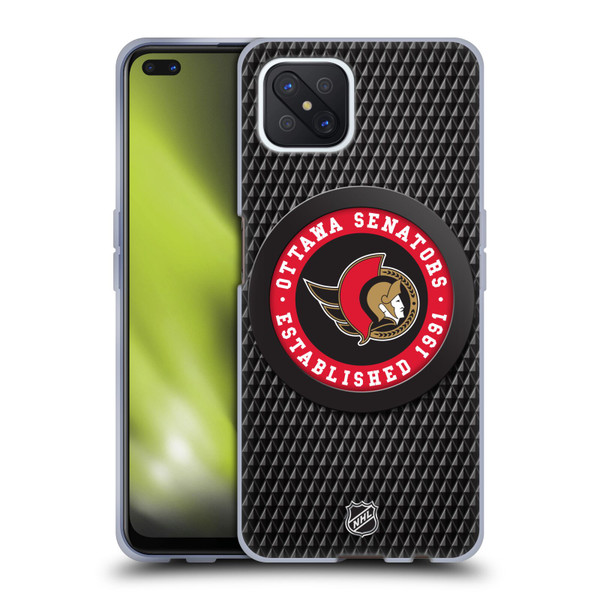 NHL Ottawa Senators Puck Texture Soft Gel Case for OPPO Reno4 Z 5G