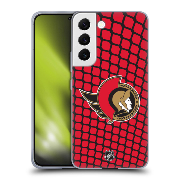 NHL Ottawa Senators Net Pattern Soft Gel Case for Samsung Galaxy S22 5G