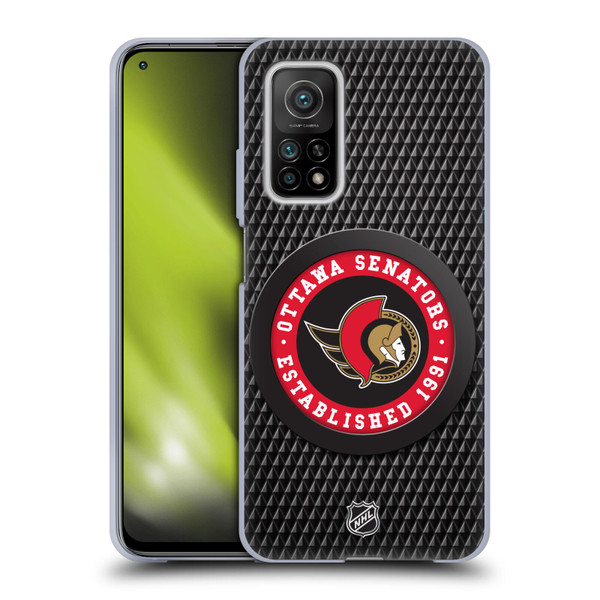 NHL Ottawa Senators Puck Texture Soft Gel Case for Xiaomi Mi 10T 5G