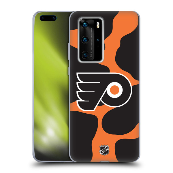 NHL Philadelphia Flyers Cow Pattern Soft Gel Case for Huawei P40 Pro / P40 Pro Plus 5G