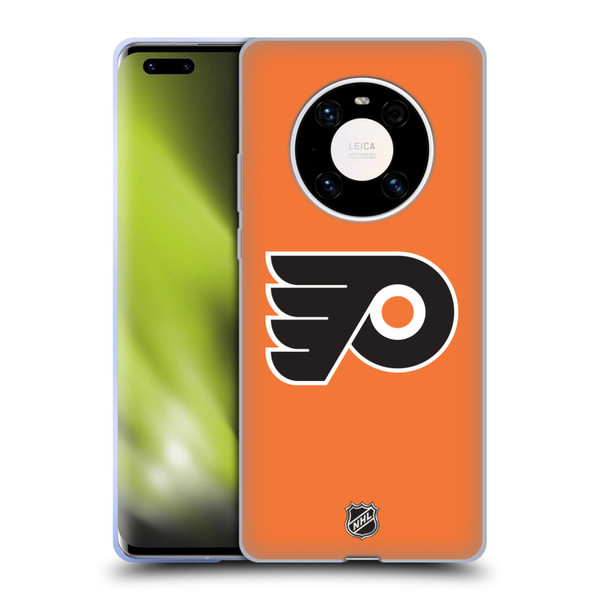 NHL Philadelphia Flyers Plain Soft Gel Case for Huawei Mate 40 Pro 5G