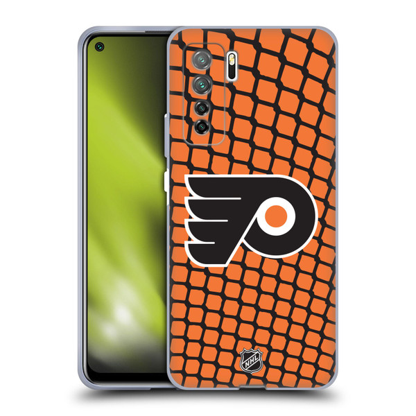 NHL Philadelphia Flyers Net Pattern Soft Gel Case for Huawei Nova 7 SE/P40 Lite 5G
